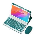 HongHeFu Accessoires, Silicone+Leather Protective Case with Pen Slot, Detachable Keyboard Suitable for Huawei matePad 11.5S/11.5/air 11.5 inch(Dark Green+Keyboard+Mouse)