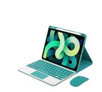 HongHeFu Accessoires, Silicone+Leather Protective Case with Pen Slot, Detachable Keyboard Suitable for Honor 10-12.1 inch(Dark Green+Touch Keyboard+Mouse)