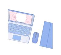 HongHeFu Accessoires, Tablet Protective Case with Keyboard and Mouse Set Suitable for iPad 11th Gen/10th Generation 10.9-inch Universal(Square Touch KB+Mouse+Purple)