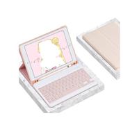 HongHeFu Accessoires, Tablet Protective Case with Keyboard and Mouse Set Suitable for iPad 11th Gen/10th Generation 10.9-inch Universal(Square Keyboard+Pink)