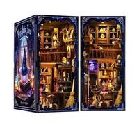 Honghuang Book Nook DIY Potion Magique en Bois, Serre-Livres 3D Miniature Décoration Étagère Cadeau 003