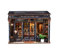 Honghuang Kit De Maison Miniature DIY Book Nook, Serre-Livres Puzzle en Bois 3D Assemblé À La Main, Kit De Magasin De Couture Magasin De Vêtements Vintage pour Hommes Menswear Store