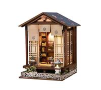 Honghuang Kit DIY Book Nook Jardin Japonais en Bois, Miniature Bibliothèque, Puzzle 3D Décoratif, Serre-Livres Créatif pour Adultes, Cadeau pour Amateurs De Lecture Japanese Garden