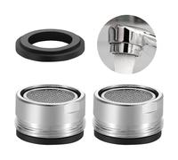 HonGien Lot de 2 Mousseur Robinet M24 Aérateur de Robinet avec joint en caoutchouc Filtre économiseur d'eau 24 mm rechange pour évier de cuisine salle de bain