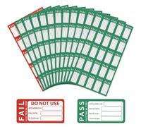 HonGien Lot de 250 autocollants de test PAT - 250 étiquettes de test étanches et autocollantes pour test de sécurité d'appareils électroniques - 50 x 25 mm