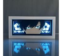 Hongjieya Blue Lock Lampe d'anime Rin Itoshi pour décoration de chambre à coucher, veilleuse cadeau d'anniversaire pour lumière LED