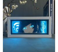 Hongjieya Genshin Impact Lampe de chevet Yelan Anime Décoration de chambre à coucher Lampe de bureau Anime Cadeau d'anniversaire