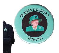 Hongjingda Épinglette Queen Elizabeth II Memorial | 50 mm Reine d'Angleterre 1926-2022 | Badge Royal Pin pour montrer votre respect et votre deuil pour Sa Majesté