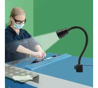 HongKKon Lampe De Bureau Led, 5W 110V-220V Llampe De Table 50cm LumièRe Zoom Avec Flexible Réglable Col De Cygne, Lampe De Travail Convient à L'éclairage d'un Bureau, d'une Perceuse