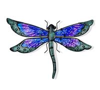 HONGLAND Décoration murale en métal en forme de libellule - Décoration murale d'extérieur en métal