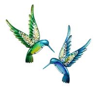 HONGLAND Lot de 2 décorations murales en métal en Forme de Colibri de 38,1 cm