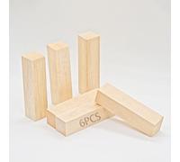 HONGLAND Lot de 6 blocs de bois de balsa 100 x 25 x 25 mm pour loisirs créatifs, modélisme et décoration d'intérieur (100 x 25 x 25 mm)