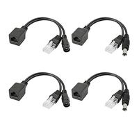 Honglei GELRHONR Câble adaptateur POE passif, injecteur POE 1 paire et kit répartiteur POE avec connecteur CC 5,5x2,1 mm pour WLAN, routeurs, commutateurs, téléphonie Internet, caméras IP