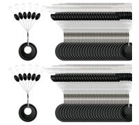 hongliang Lot de 200 bouchons de ligne de pêche de taille moyenne, flotteurs ovales noirs, accessoires de pêche durables