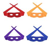 hongliang Lot de 4 masques de ninja pour Halloween, déguisement, fêtes d'anniversaire et thème super-héros (4 styles)