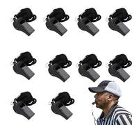 Hongoen Lot de 10 sifflets de sport professionnels avec cordon tour de cou, sifflets d'arbitre, sifflets Fox 40, sifflets d'arbitre, sifflets de sport, pour entraîneurs, arbitres, entraînement de