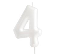 Hongplus Bougie d'anniversaire en forme de chiffre 4 macaron - Bougies d'anniversaire Happy 4 pour gâteau - Décorations de gâteau pour filles - Pastel Sweet 4