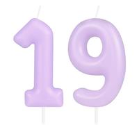 Hongplus Bougie macaron en forme de chiffre 19 - Décoration de gâteau d'anniversaire pour filles - 16 ans