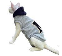 HONGSUO Sphynx Chat Vêtements Devon Chat sans Poils Automne Sweat À Capuche Sweat À Capuche,Gris,L