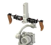 HONGTOO Double main support poignée bras amortisseur pour DJI Ronin RS2/RS3/RS4 Series 5 kg Charge maximale Poignées en bois OTAN