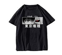 Hongwenstore Tokyo Ghoul T-Shirt Kaneki Ken T-Shirts Anime Manches Courtes Pull Hauts Unisexe Streetwear Harajuku T-Shirt pour Hommes Femmes Adolescents