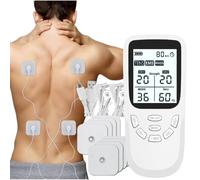 HONGXIAN 3 EN 1 TENS EMS Electrostimulateur Musculaire de Canaux Double pour parfait pour soulager les douleurs et stimuler les Abdominaux, Fesses, Pectoraux, 36 programmes de Massage + 8 électrodes