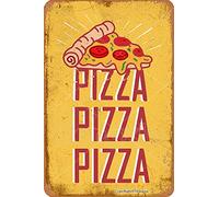Hongxin Pizza Pizza Pizza Enseigne en métal Vintage Affiche créative Maison décoration Murale Jardin Bar café Club 8" x 12 "