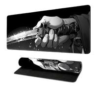 HongXINGDd 900x400 Grand Tapis de Jeu pour Souris Motif Inspiration Japonaise Tapis Clavier Surface Microtexturée Bords Renforcés Compatible Ordinateur Laptop