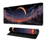 HongXINGDd 900x400 Grand Tapis de Jeu pour Souris Motif Inspiration Japonaise Tapis Clavier Surface Microtexturée Bords Renforcés Compatible Ordinateur Laptop