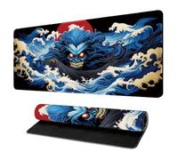 HongXINGDd 900x400 Grand Tapis de Jeu pour Souris Motif Inspiration Japonaise Tapis Clavier Surface Microtexturée Bords Renforcés Compatible Ordinateur Laptop