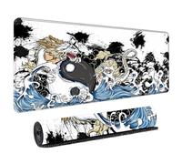 HongXINGDd 900x400 Grand Tapis de Jeu pour Souris Motif Inspiration Japonaise Tapis Clavier Surface Microtexturée Bords Renforcés Compatible Ordinateur Laptop
