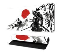 HongXINGDd Grand Tapis de Souris XXL 900x400 Gaming Motif Japonais Base en Caoutchouc Antidérapant Bords Cousus Tapis pour Clavier Ordinateur PC Portable