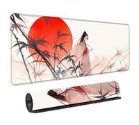 HongXINGDd Magnifique 900x400 Motif Japonais Tapis de Souris Géant pour Joueurs Base Caoutchouc Naturel Bords Surjetés Lavable Tapis Clavier PC Ordinateur