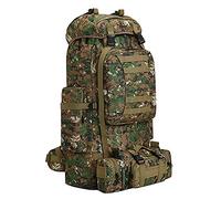 HongXingHai Molle Sac à dos tactique militaire imperméable et léger 100 l, Camouflage Woodland, X-Large, Sacs à dos de randonnée