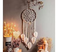 Hongyans Attrape de Rêves Geant Faite Main Capteur de Rêves Macramé Dream Catcher pour Chambre Maison Décoration Tenture Murale Mobile Decoratif Filles Enfants Cadeau