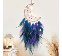 Hongyans Attrape de Rêves LED, Faite Main Capteur de Rêves en Plumes Lumineux Dream Catcher pour Chambre Maison Décoration Tenture Murale Mobile Decoratif Filles Enfants Cadeau