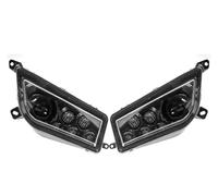 HONGYISM 1 Paire Phares LED À Faisceau Haut Et Bas 6000K 3450LM Pour VTT Pour Polaris Pour RZR 900 2015 2016 2017 Pour RZR 1000 S 2016-2017 Avec DRL Halo Phares(Le noir)