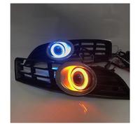 HONGYISM Feux phares Pour VW Pour Passat B6 2007-2012 Antibrouillard Conduite Lumière Assemblage Cob Angel Eye Led Feux Jour Clignotant Feux Avant