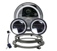 HONGYISM Moto Projecteur Spot Phare Antibrouillard Pour Electra Glide Softail Fat Boy Touring(Lamp and bracket1)