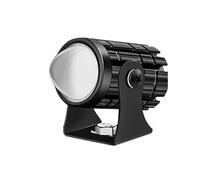 HONGYISM Moto Projecteur Spot Phare De Conduite LED Bicolore Pour Moto, Projecteur Auxiliaire, Feu Travail, Accessoire Antibrouillard 10 W(1 PCS)