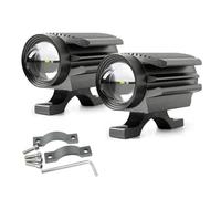 HONGYISM Moto Projecteur Spot Phare LED Universel Bicolore Blanc/ambre Pour Moto, 12-80 V, Avec Feux De Brouillard Auxiliaires