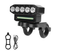 HONGYISM Moto Projecteur Spot Phares Pour Moto Sans Fil À LED 8/5, 20/12 V, 6 Modes D'éclairage, Portables, Étanches, Rechargeables Vélo(5LED)