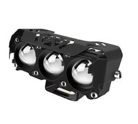 HONGYISM Moto Projecteur Spot Projecteurs LED Pour Moto, Phares Pour Ultra-lumineux, Lentille À Trois Lentilles Éclairage Fisheye Bicolore Étanches Résistants Aux Chocs(3 Eye Light)