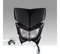 HONGYISM Phare Moto 12V H4 35W Phare Avant Pour Pour KLX 110 125 150 230 250 300 450R Pour CRF Pour WRF Dirt Bike Phares(Black B)
