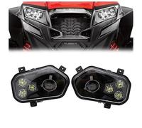 HONGYISM Phare Pour Phare LED ATV Gauche Droite Pour 2012-2013 Pour Polaris Pour RZR Pour Side X Pour Sides Pour Sportsman Pour RZR 800 900 570 Pour Accessoires ATV Phares(2 PCS black)