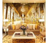 HongYouQi Jaune Architecture Paysage 3D Mural Art Décoration Chambre Salon Moderne Tv Fond-400Cm×280Cm