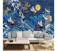 HongYouQi Sommets de montagne fleurs papillons scènes nocturnes fresques texturées décoration intérieure bureaux salons arrière-plans de chambres-150cm×105cm