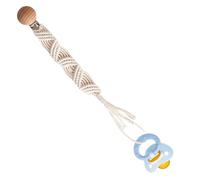 Honhoha Attaches-sucettes Fille,Agrafe porte-sucette, Clip de sucette en corde de coton Boho Clips flexibles pour garçons, filles, corde en coton tressé pour tout-petits, pour et fixation de