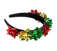 Honhoha Bandeau à Fleurs de Noël - Confortable et Festif,Bandeau de Noël avec Fleurs Rouges Vertes et Dorées | Pour Cosplay, Événements Scolaires, Rassemblements Familiaux, Photographie