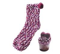 Honhoha Chaussettes Cupcake, Chaussettes pelucheuses drôles,Chaussettes Douces Cupcake pour Femmes - Chaussettes drôles de sœur de Fille, Chaussettes Chaudes et Confortables en Peluche pour la